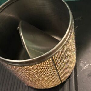 Elegant Gold Rhinestone car garbage can